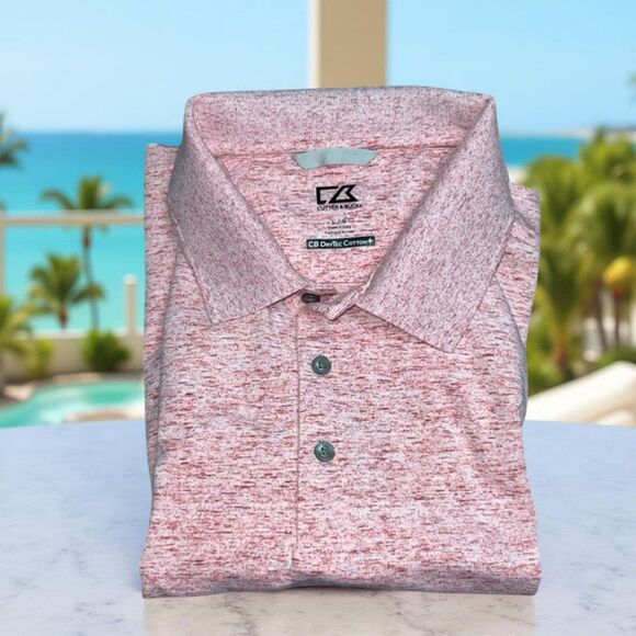 Cutter & Buck CB Drytec Cotton Golf Polo Size Large #98 - Picture 1 of 6